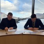 Sigtór Petersen stjóri í J&K Petersen og Per Martin Gregersen, borgarstjóri